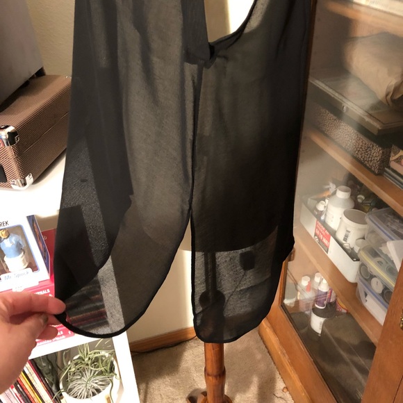 T by Alexander Wang sheer v neck top - Picture 4 of 7